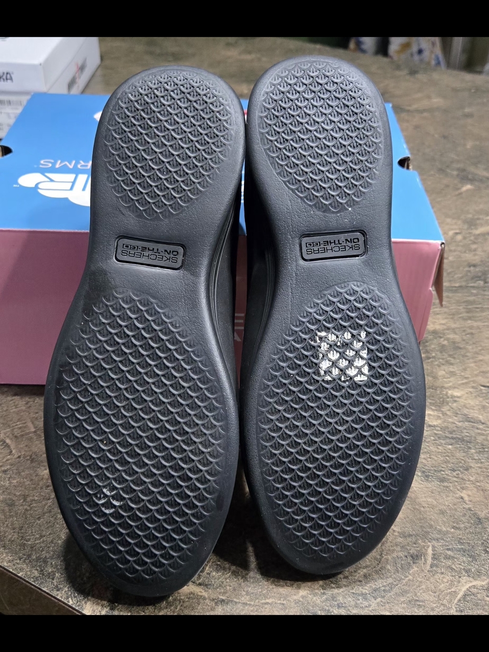 Skechers Black Women's Quilted Slip-On Ballet Flats #1296 - Picture 6 of 8